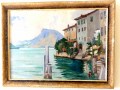 Paisaje del lago de Lugano del año 1946